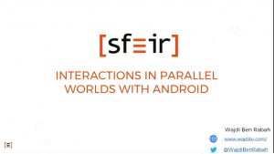 Interactions in parallel worlds with Android